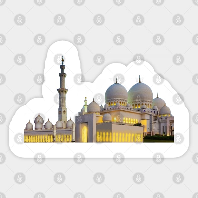 Aesthetic Mosque Islamic Artwork - Mosque - Sticker | TeePublic