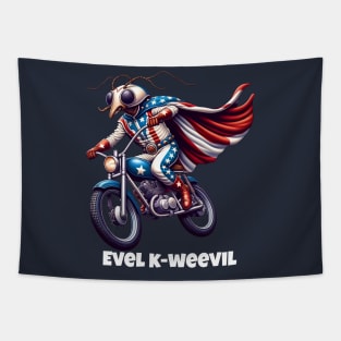 Evel K-Weevil - Daredevil Insect on Wheels! Tapestry