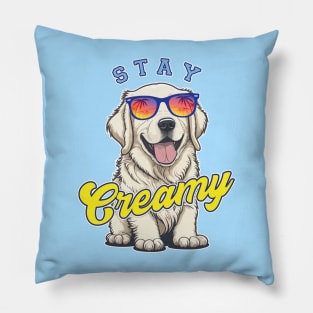 English Cream Golden Retriever - Stay Creamy Pillow