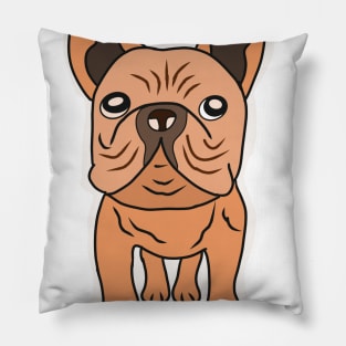 Isolated of a cute puppy french bulldog Pillow