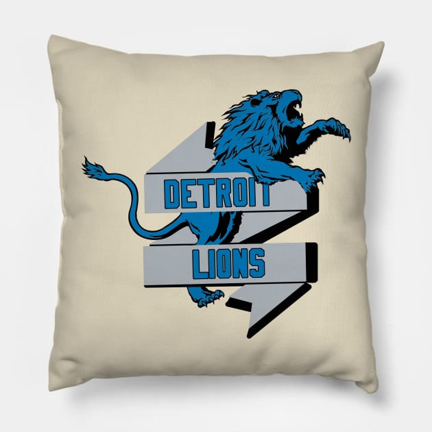 Detroit Lions Pillow by CovpaTees