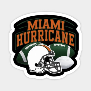 MIAMI HURRICANE - BALLS AND HELMET Magnet