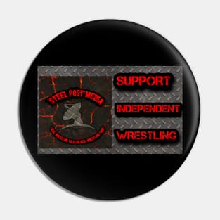 Classic Logo Support Independent Wrestling Pin