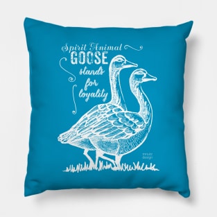 Spirit animal - goose - weiß Pillow