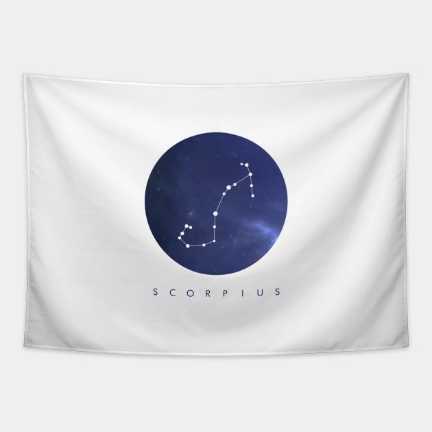 Scorpius (Scorpio) Constellation Tapestry by clothespin