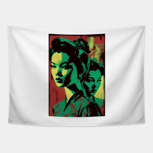 Vintage woman in pop-art style Tapestry