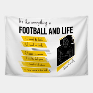 Football and life,quote soccer player Tapestry