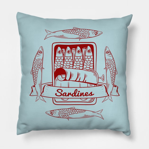 Sardines in a tin Pillow by mailboxdisco