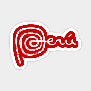Marca peru - blanco - Peru Logo Magnet