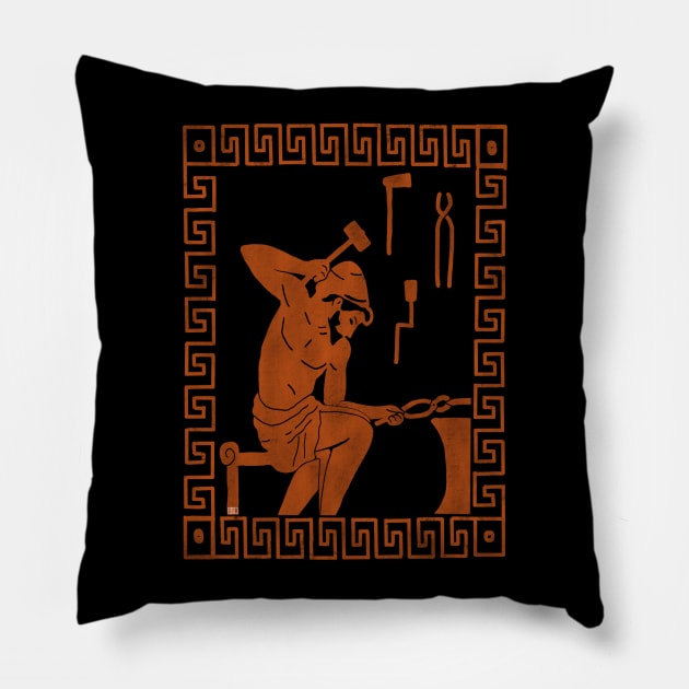 Hephaestus Pillow by hearthfiredraws