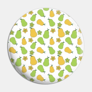 Green and Yellow Pear Pattern Pin