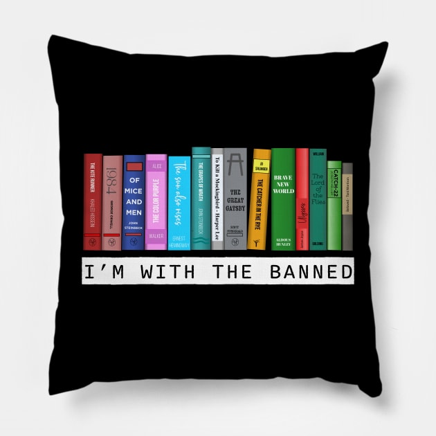 I'm with the banned books bookish Pillow by OutfittersAve