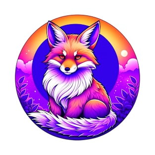 Purple Kitsune Fox T-Shirt