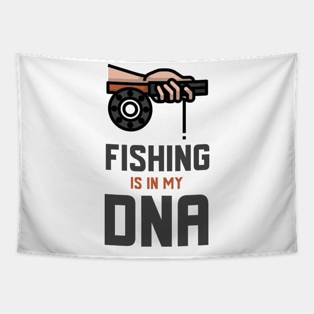 Fishing Is In My DNA Tapestry by Jitesh Kundra