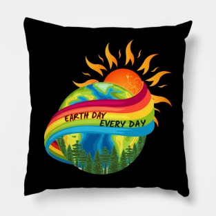 Earth Day Rainbows Pillow