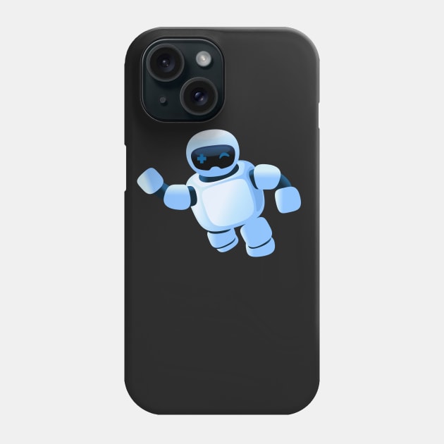 Robot in the sky Phone Case by Pushloop