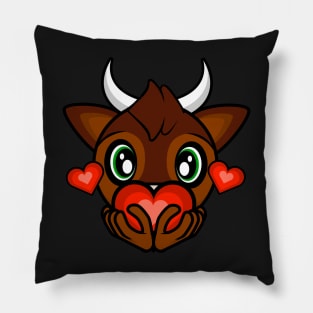 Lovestruck Bull Delgado Pillow