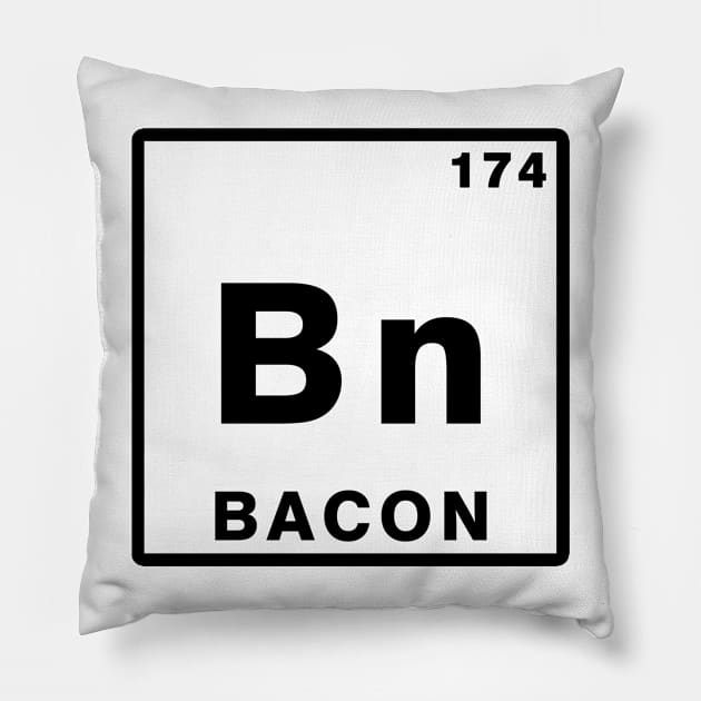 BACON ELEMENT Pillow by hackercyberattackactivity