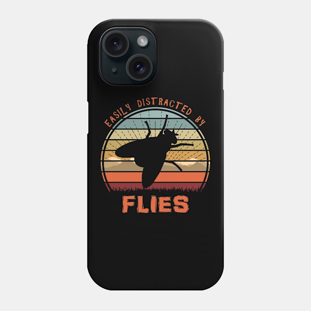 Easily Distracted By Flies Phone Case by Nerd_art