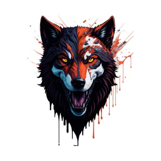 Fierce Wolf Illustration T-Shirt