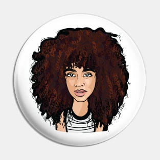 Crazy Curly Afro Pin