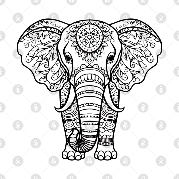 Color Your Own - Elephant by dkid