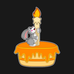 Rabbit Birthday Cake Candle T-Shirt