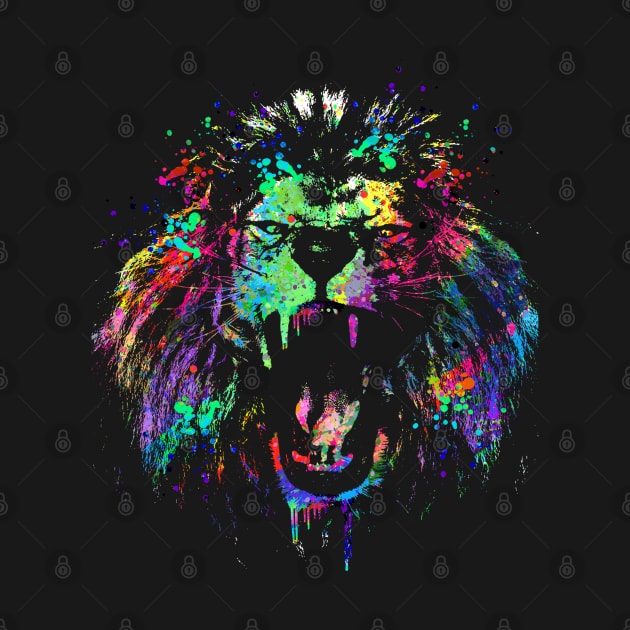 Technicolor Lion by clingcling