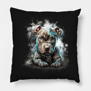 Pitbull Puppy doggy dog Sci-fi Pillow