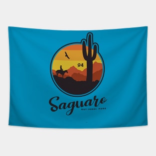 Saguaro Arizona Desert Sunset Design Tapestry