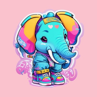 Colorful Kawaii Elephants T-Shirt