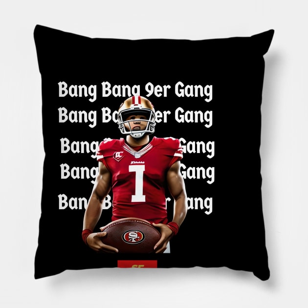 Bang Bang 9er Gang cute 49 ers graphic design Pillow by Nasromaystro