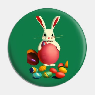 Retro Easter Bunny Pin