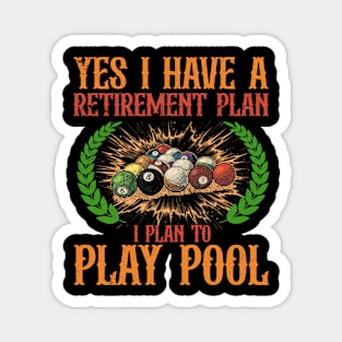 Cool Pool Design For Men Women Billiards Lover Pool Player T-Shirt ltsp Magnet