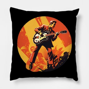 1960 Retro Rock’n’Roll Collection Great Gifts For 60’s Lifestyle and Music Lovers Pillow