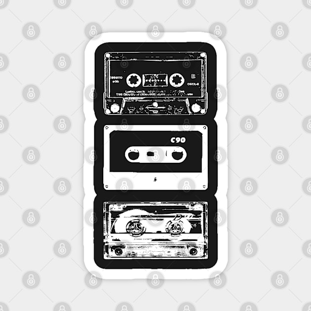 Retro tapes Magnet by NineBlack