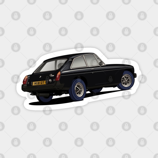 Black MGB GT Coupe Magnet by Webazoot