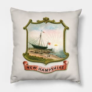 1876 New Hampshire Coat of Arms Pillow