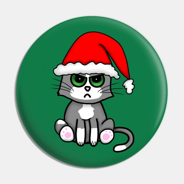 Bah Humbug Cat (Large Print) Pin by Aeriskate