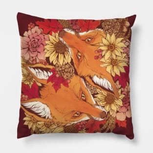 Autumn Fox Bloom Pillow