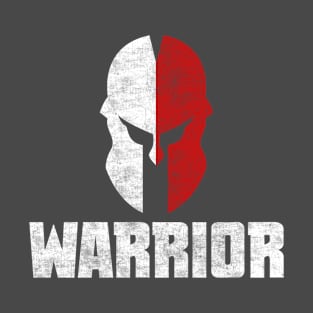 Spartan Warrior Helmet Distressed Style Gift T-Shirt