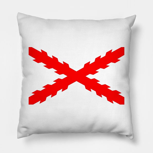 Cross of Burgundy (red) Pillow by PabloDeChenez