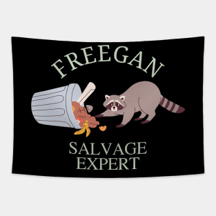 Funny Raccoon - Freegan Tapestry