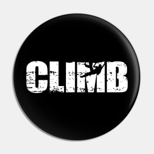 Distressed Look Climbing Gift For Climbers Pin