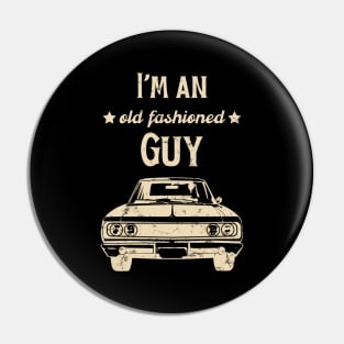 Old-fashioned Guy Old Cars Classic Car Lover Pin