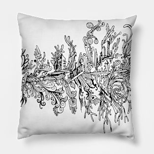 Abstract doodle art Pillow