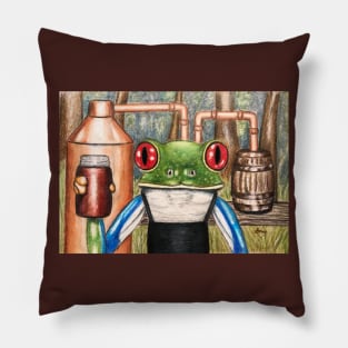 "Moonshine Frog" Frogs After Five collection Pillow