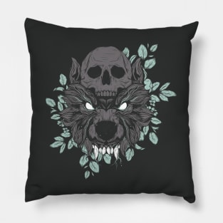 Wolf Skull Pillow