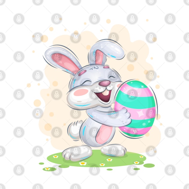 Cheerful easter bunny Clipart by AndreKENO