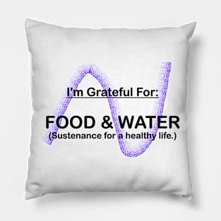 I AM GRATEFUL FOR FOOD AND WATER Pillow